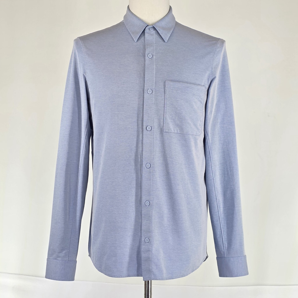 Lululemon Commission Qwick Oxford Shirt Men’s Medium Harbor Blue Office Tech